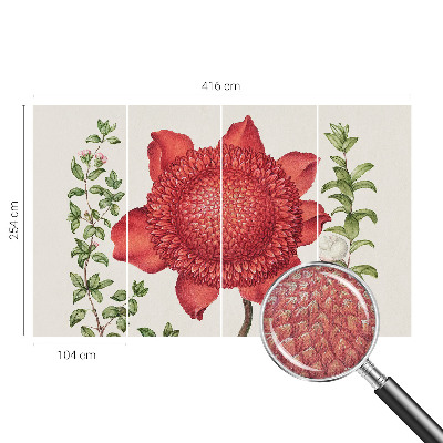Fototapet barn med blommigt mönster