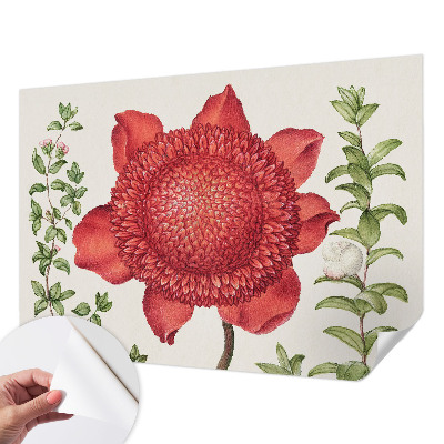 Fototapet barn med blommigt mönster