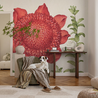 Fototapet barn med blommigt mönster