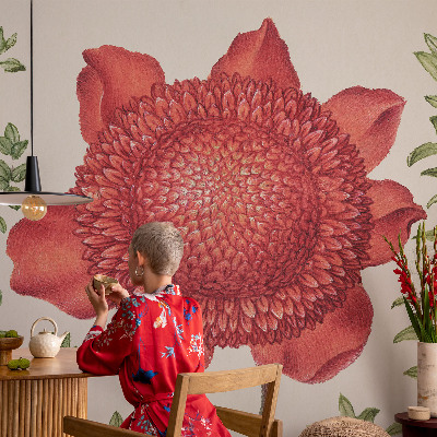 Fototapet barn med blommigt mönster