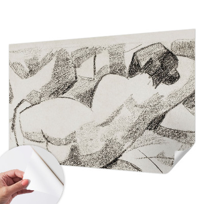 Självhäftande fotovägg med motiv av en lögnaktig figur