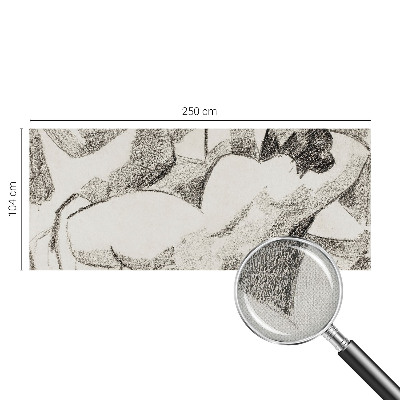 Självhäftande fotovägg med motiv av en lögnaktig figur