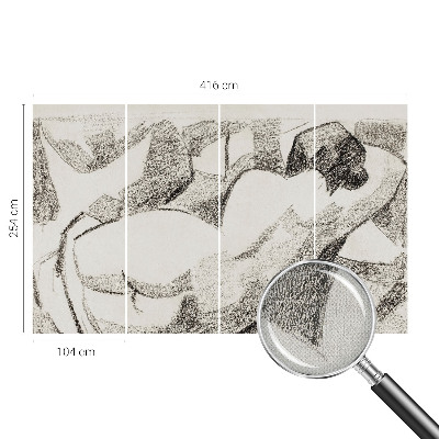 Självhäftande fotovägg En lögnaktig figur