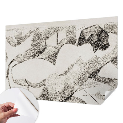 Självhäftande fotovägg En lögnaktig figur