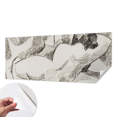 Självhäftande fotovägg med motiv av en lögnaktig figur