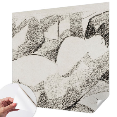 Självhäftande fotovägg En lögnaktig figur