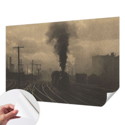 Fototapet för barn med motiv av ett industrilandskap