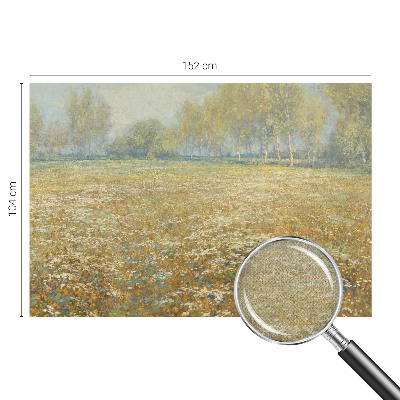 Fototapet barnrum med motiv av ett blommande fält