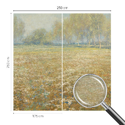 Fototapet barnrum Blommande fält