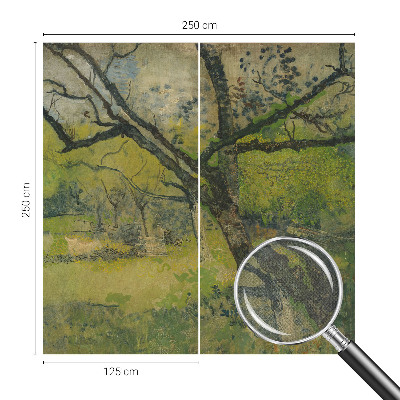 Självhäftande fototapet Grönt landskap