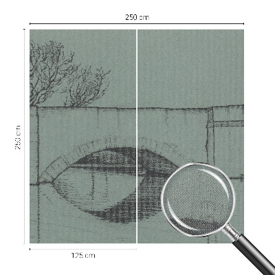 Peel and stick fototapet med motiv av en bågbro