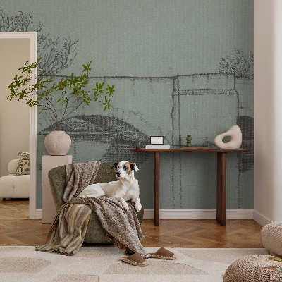 Peel and stick fototapet Bågbro