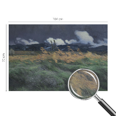 3D fototapet Blåst gräs