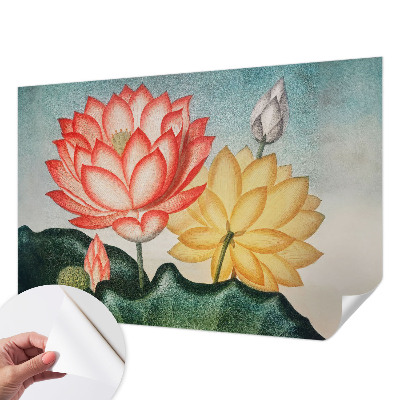 Självhäftande fototapet med motiv av lotusblommor