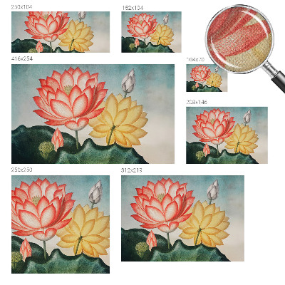 Självhäftande fototapet med motiv av lotusblommor