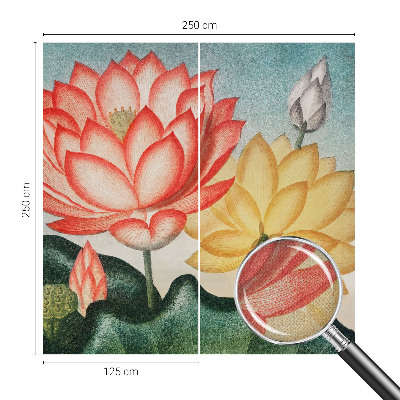 Självhäftande fototapet med motiv av lotusblommor
