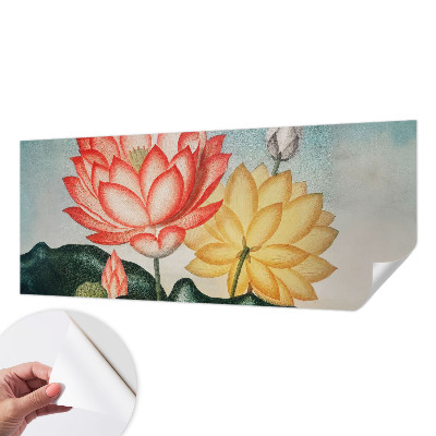 Självhäftande fototapet med motiv av lotusblommor