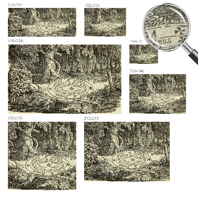 Peel and stick fototapet med motiv av en magisk cirkel