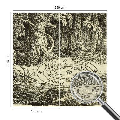 Peel and stick fototapet med motiv av en magisk cirkel