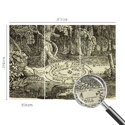 Peel and stick fototapet med motiv av en magisk cirkel