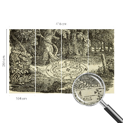Peel and stick fototapet med motiv av en magisk cirkel