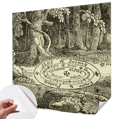 Peel and stick fototapet med motiv av en magisk cirkel