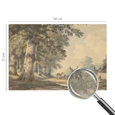 Fototapet barn med motiv av en lugn skog