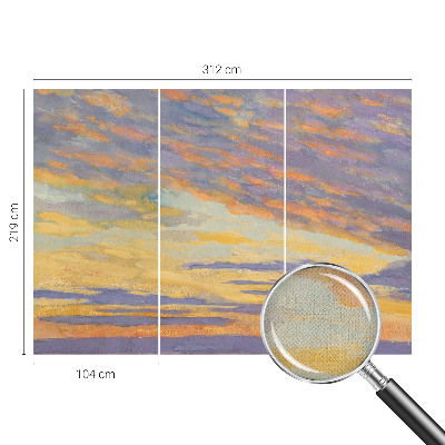 Fototapet barnrum med en pastellfärgad himmel