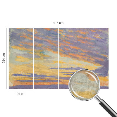 Fototapet barnrum med en pastellfärgad himmel