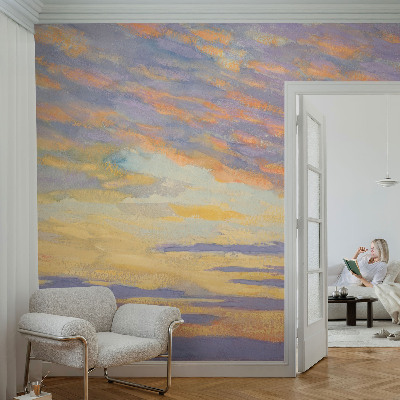 Fototapet barnrum med en pastellfärgad himmel
