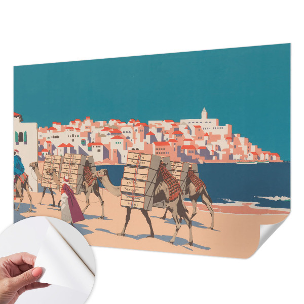 Självhäftande fototapet Kamelkaravan