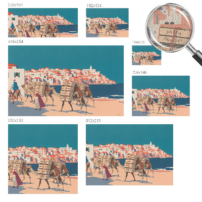 Självhäftande fototapet Kamelkaravan