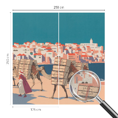 Självhäftande fototapet Kamelkaravan