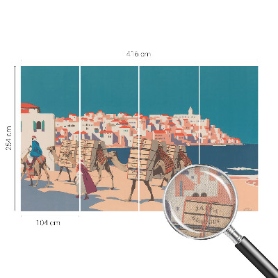 Självhäftande fototapet Kamelkaravan