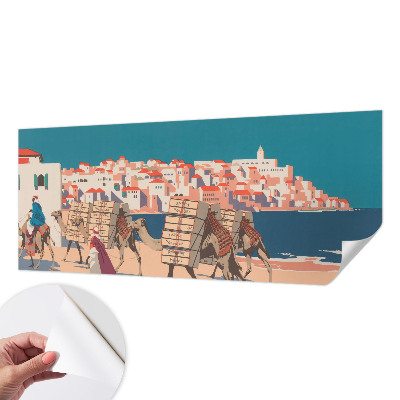 Självhäftande fototapet Kamelkaravan