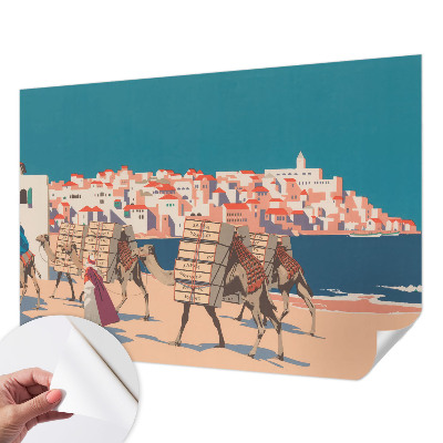 Självhäftande fototapet Kamelkaravan