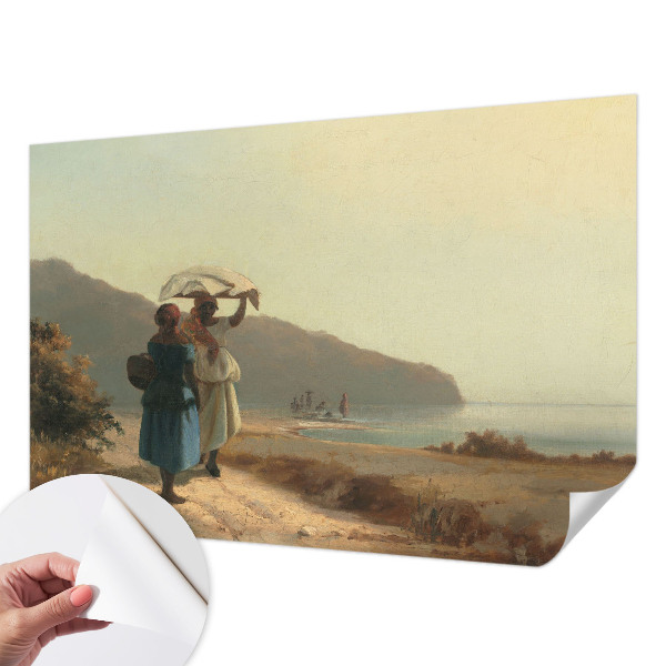 Självhäftande fototapet En promenad vid havet