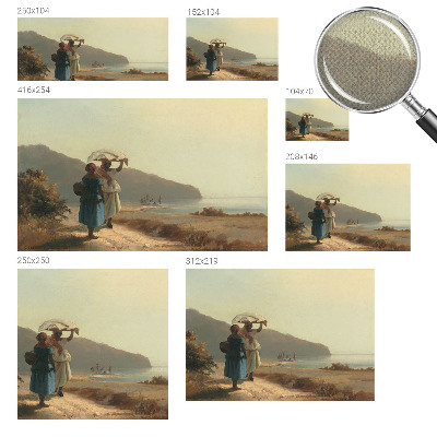 Självhäftande fototapet En promenad vid havet