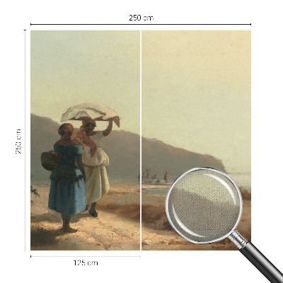 Självhäftande fototapet En promenad vid havet