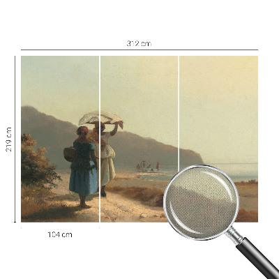 Självhäftande fototapet En promenad vid havet