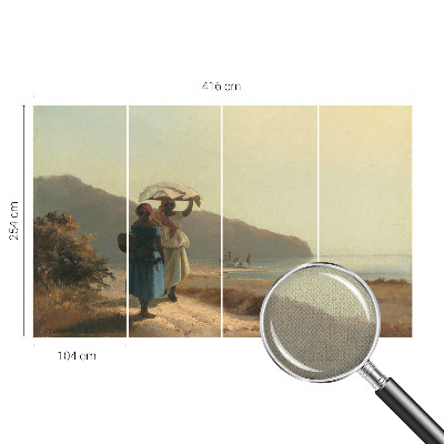 Självhäftande fototapet En promenad vid havet