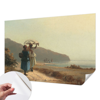 Självhäftande fototapet En promenad vid havet