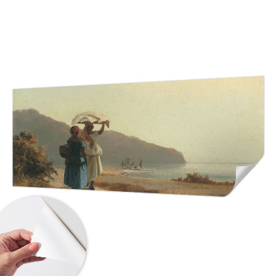 Självhäftande fototapet En promenad vid havet