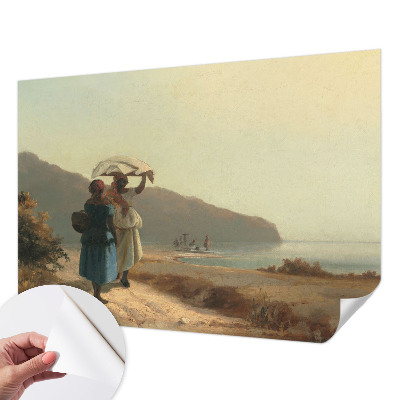 Självhäftande fototapet En promenad vid havet