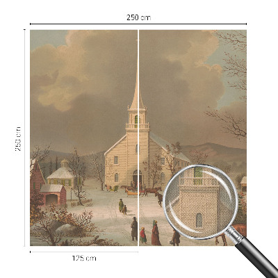 3D fototapet Vinterlandskap