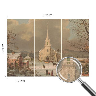 3D fototapet Vinterlandskap