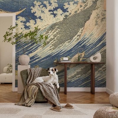 Självhäftande fototapet med motiv av havsvågor