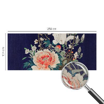 Självhäftande fotovägg med motiv av en blomkorg