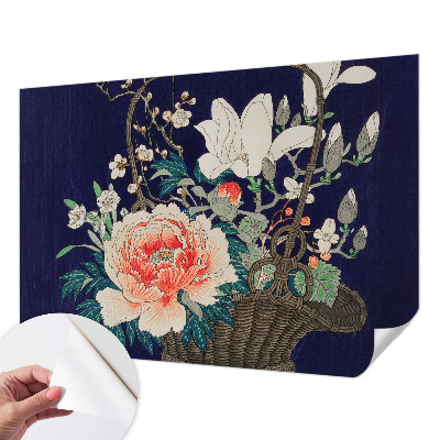 Självhäftande fotovägg Blomkorg