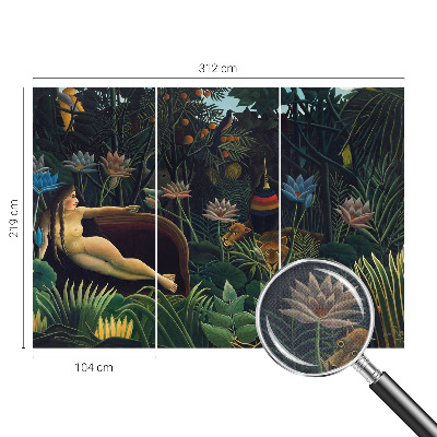 Peel and stick fototapet med ett exotiskt djungelmotiv